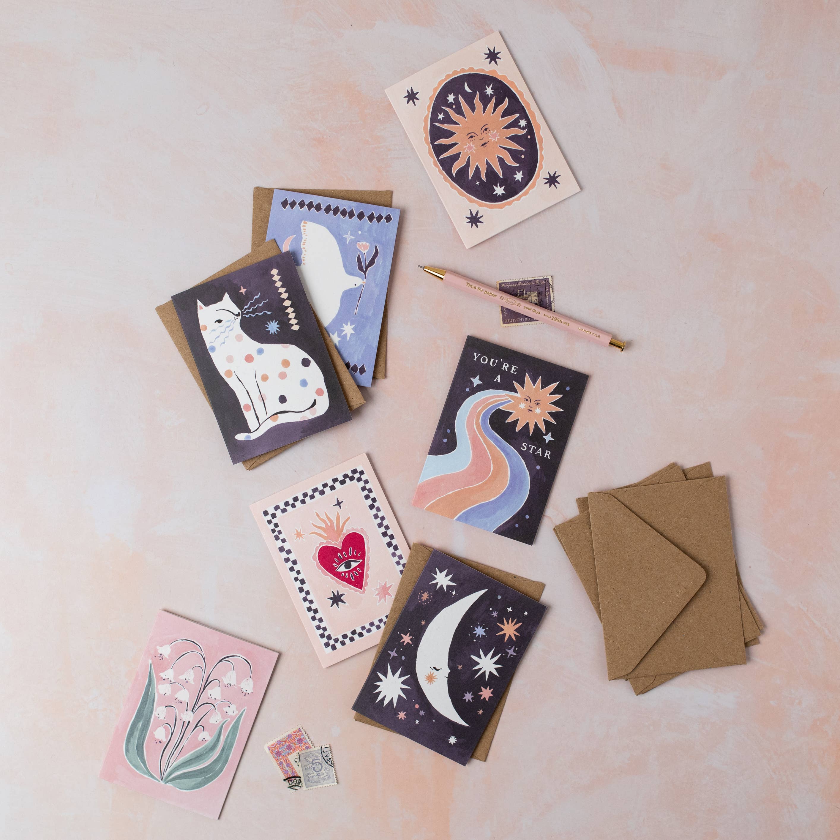 Sister Paper Co. – Großhandel Liebeskarte – Sister Paper Co. Mini-Liebeskarte Sacred Heart | Mini-Grußkarte5