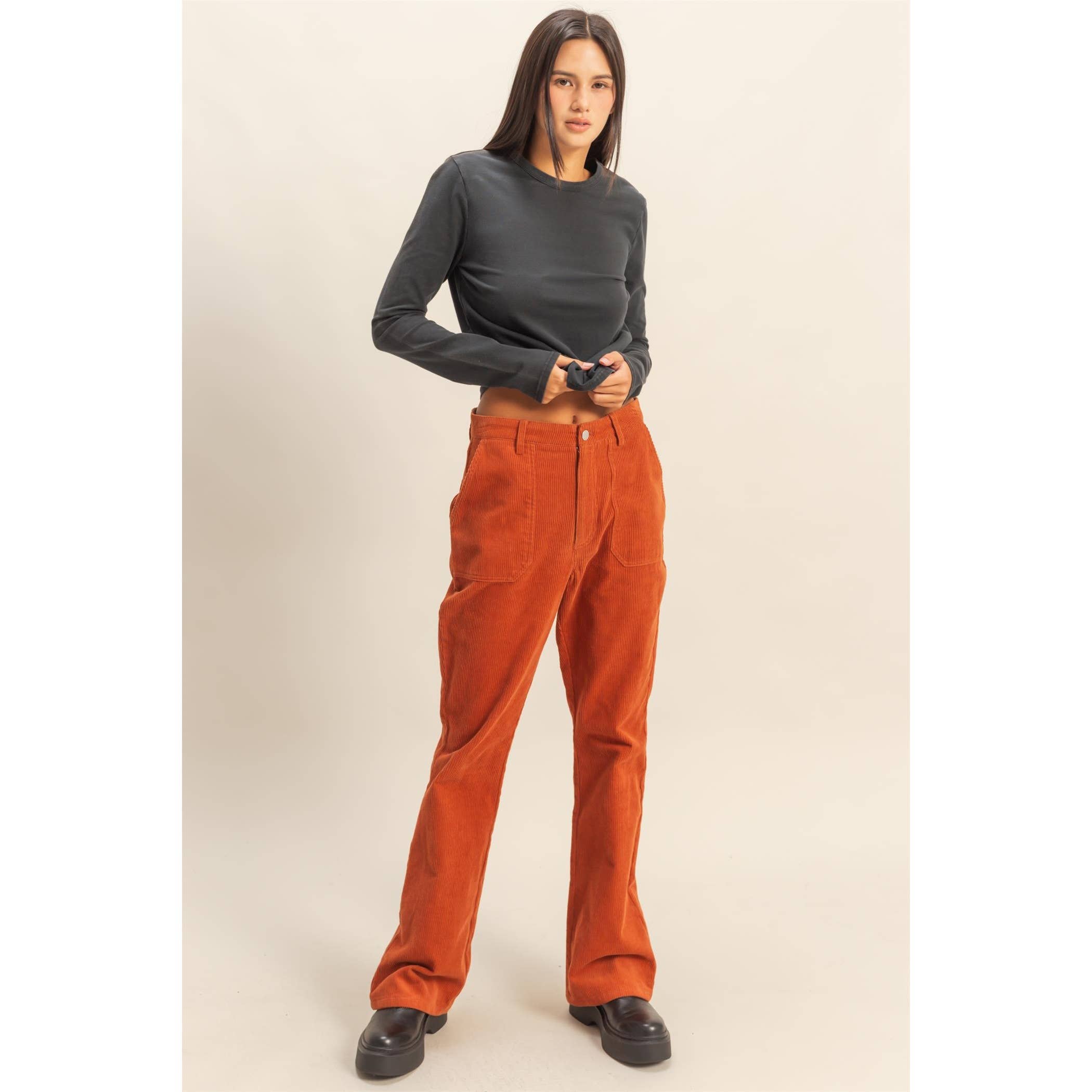 Double Zero - Wholesale Pants - Women's - Corduroy Flare Pants8