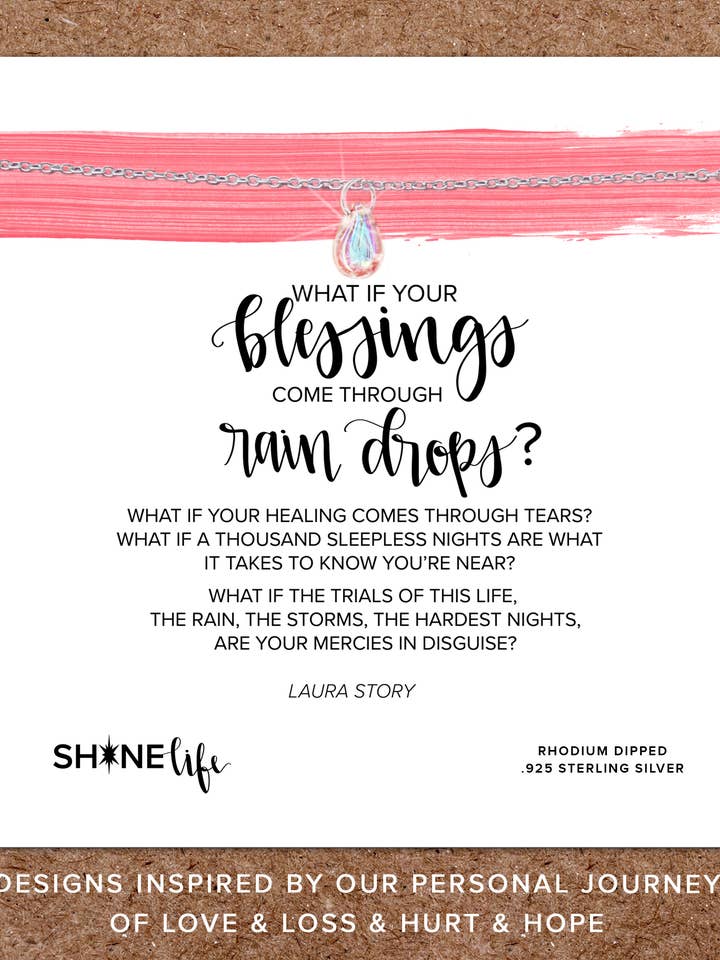 Välsignelser Halsband: Laura Story Healing Tro regn Droppe för wholesale av Shinelife