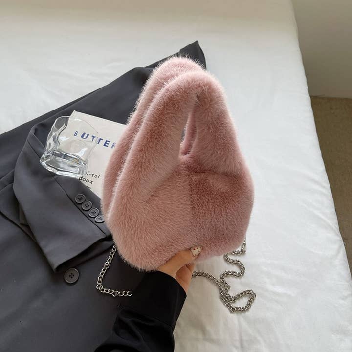 ACCITY - Wholesale Shoulder Bag - Women's - WINTER IMITATION REX RABBIT FUR HANDBAG PLUSH_CWAB3958