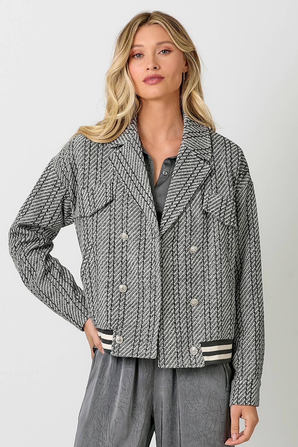 Mystree – wholesale Bomberjacka - Dam – 60732 Bomberjacka med ränder1