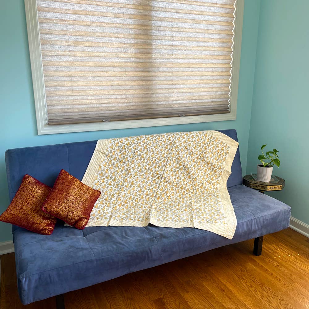 Mira Fair Trade - Wholesale Deken - Kinderen en baby - Kantha babydeken met apenprint2