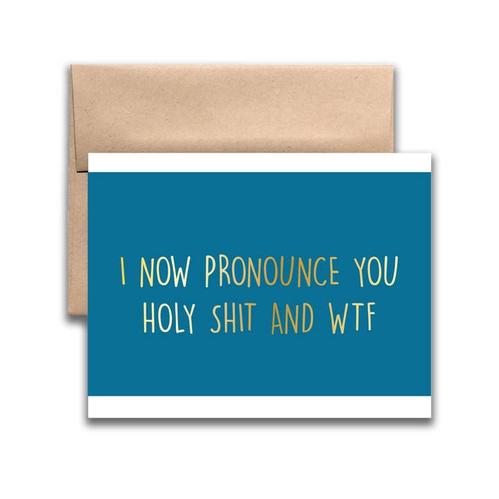 REMOVED BRAND - Wholesale Everyday Greeting Card - Holy Shit Wtf Greeting Card