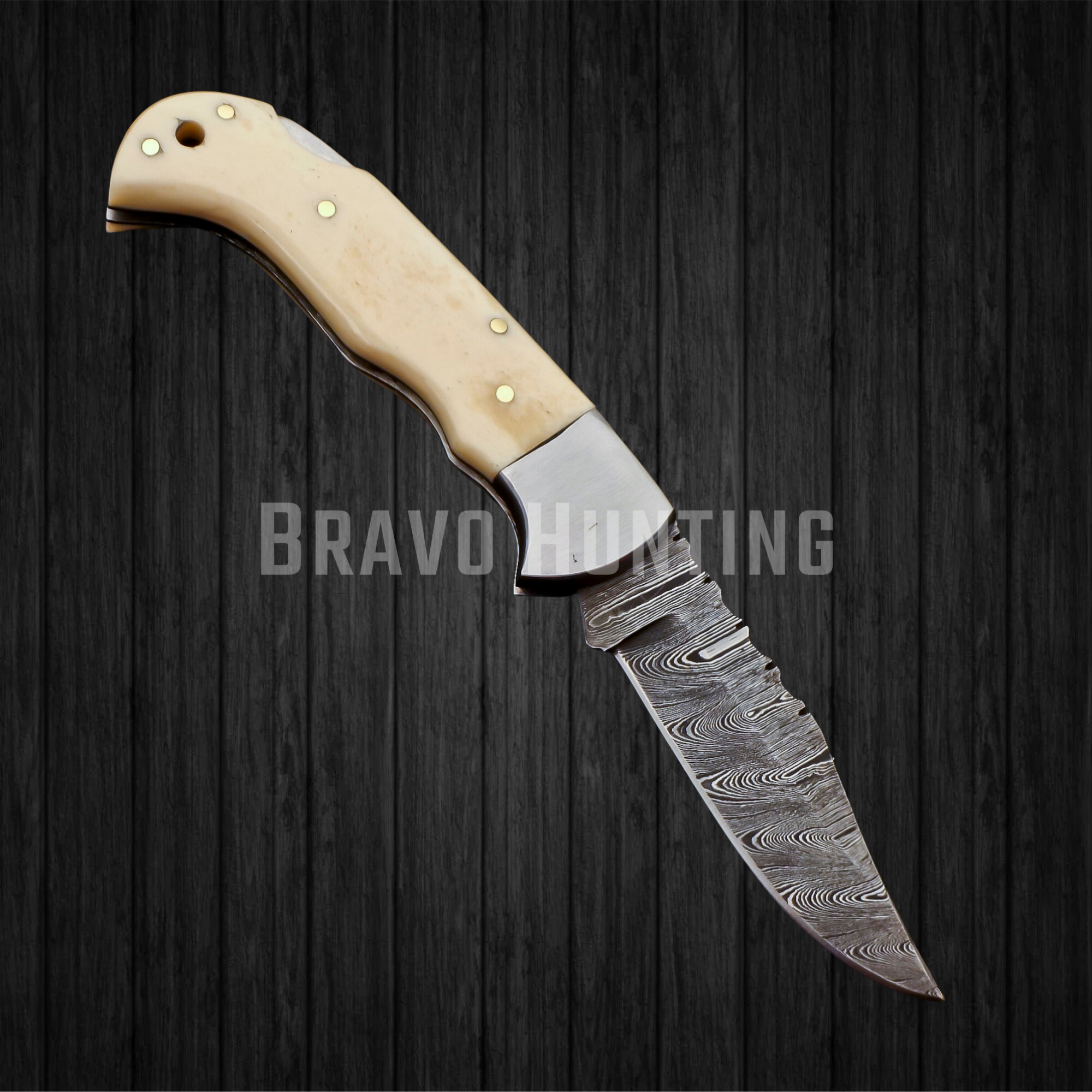 Bravohandicrafts - Vente Couteau de poche/étui - Couteau de poche pliant en acier damas - Idéal cadeau de Noël7