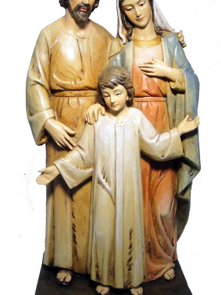 Beeld van de Heilige Familie van 20 cm houtpulp voor wholesale door Costa Articoli Religiosi