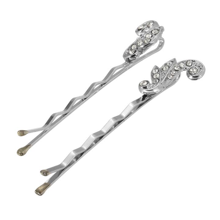 1928 Jewelry Deco Brilliant Crystal Bobby Pin Set for wholesale by 1928 Jewelry
