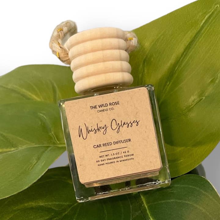 Difusor de coche para gafas de whisky para venta al por mayor de The Wild Rose Candle Co.