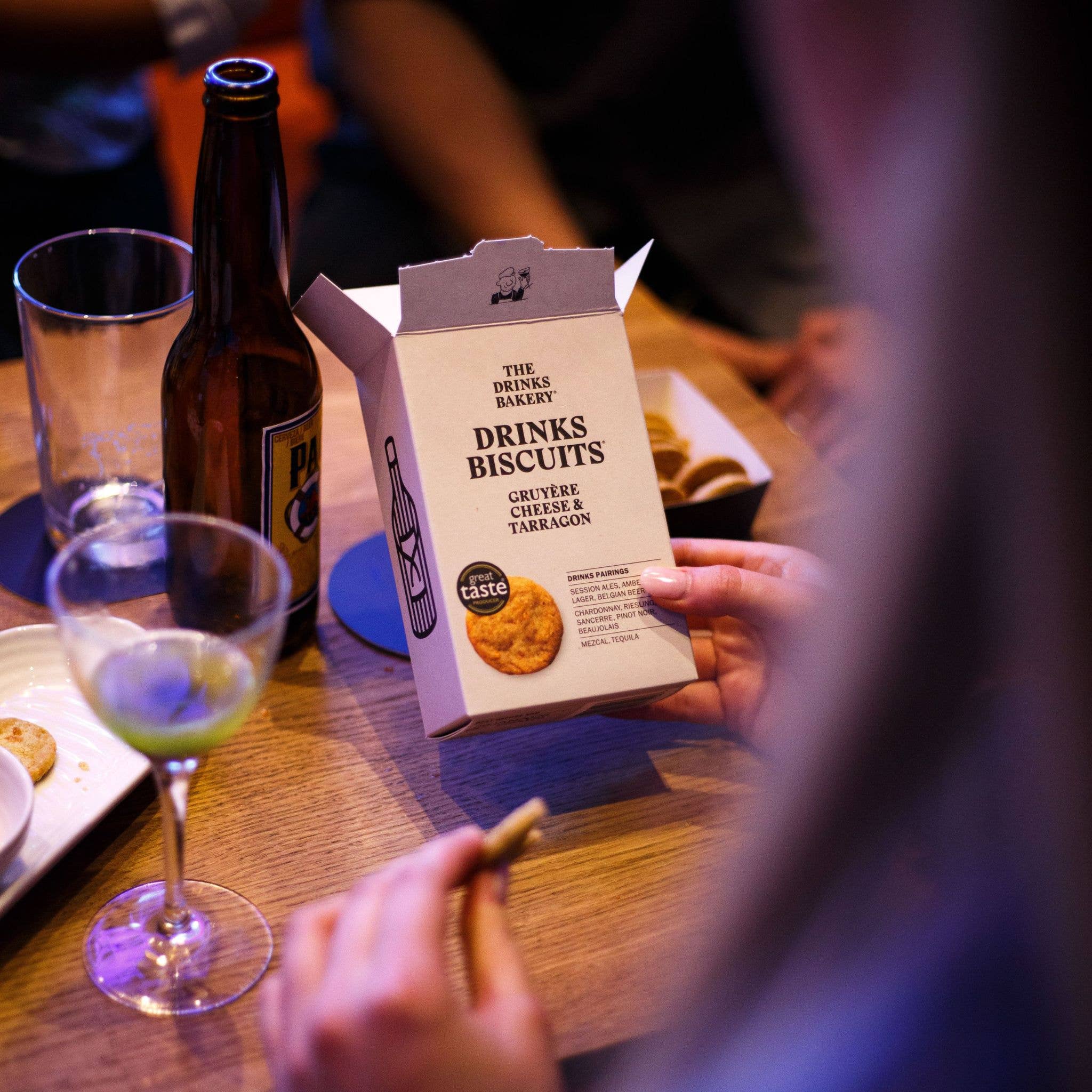 The Drinks Bakery - Wholesale Crackers - New Flavour - Gruyère Cheese & Tarragon Drinks Biscuits 110g4