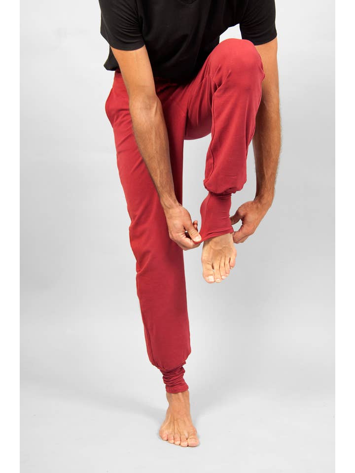 Breath of Fire Eco & Yoga Fashion - Wholesale Athletic Pants - Men's - Mahan Men's Yoga Pants - Bordeau