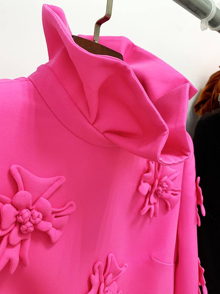 Productseeker – Engroshandel Kjole - Dame – DR079 håndlavet kjole med 3D blomster og klokkeærmer7