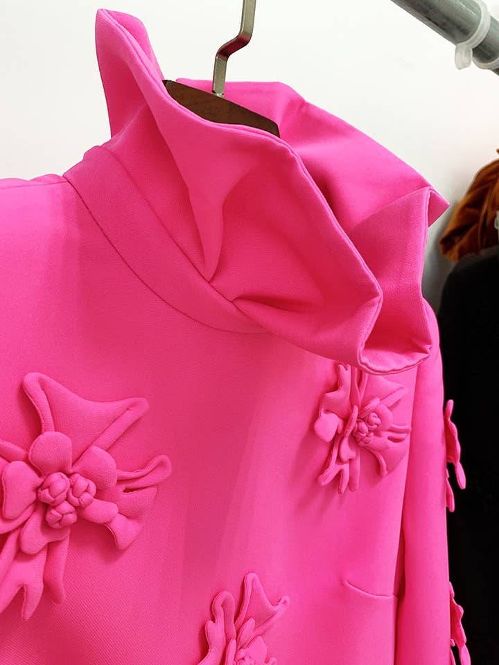 Productseeker – Engroshandel Kjole - Dame – DR079 håndlavet kjole med 3D blomster og klokkeærmer7