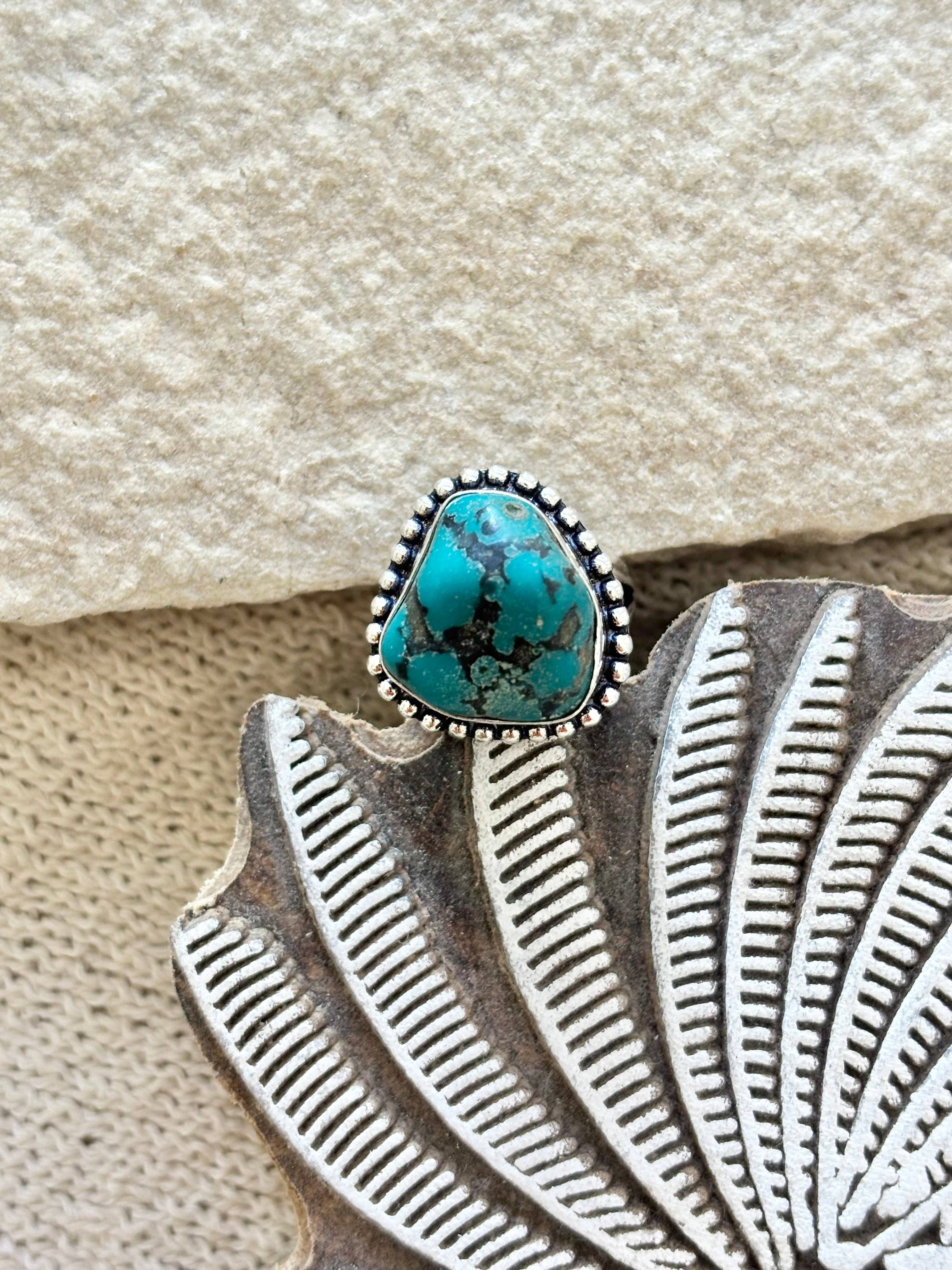 Wild Cactus Co. - Wholesale Cocktail/Statement Ring - TURQUOISE DIVINE RING SIZE 75