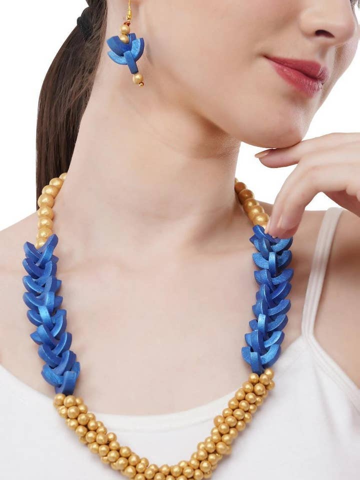 Minimalist Jewelry Set | Clay Jewelry | Blue Jewelry for wholesale by Cordelia Kraft