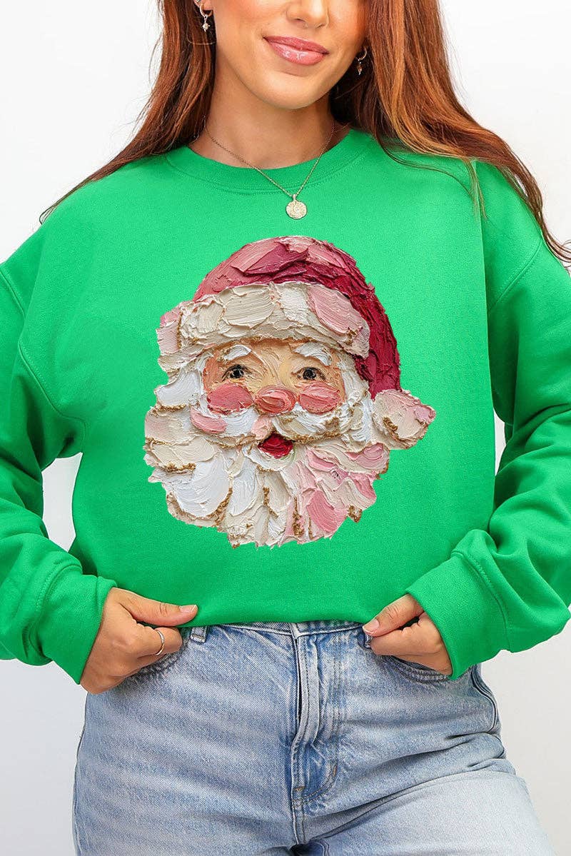 Wholesale Accessory Market - Wholesale Graphic Sweatshirt - Women's - The Painted Santa Heavy Blend Crew Sweatshirt2