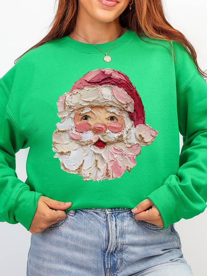 Wholesale Accessory Market - Wholesale Graphic Sweatshirt - Women's - The Painted Santa Heavy Blend Crew Sweatshirt2