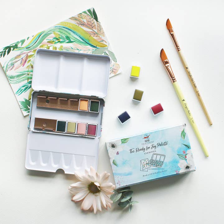 Paintcrush - Wholesale Palette/Mixing Tray - The Ready For Joy Empty Watercolor Palette - Anemones5