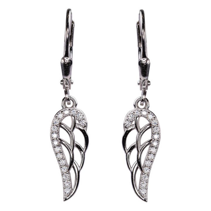 Echo Wings Sterling Silver Unisex Earrings for wholesale by Marlafiji