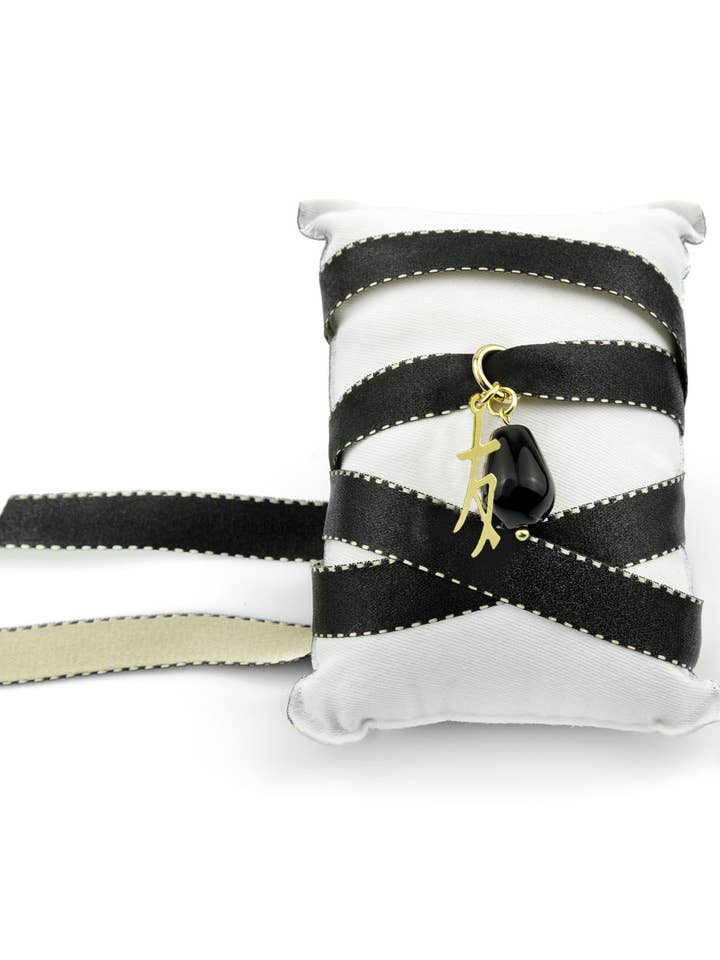 Kanji Friendship Black Woven Necklace/Bracelet for wholesale by Lebole Maison