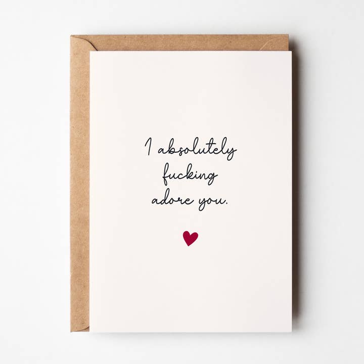 Timmy Loves - Wholesale Love Card - I Adore You - Love Card0