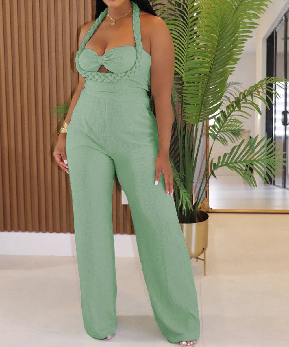 Aria Romance - Wholesale Top & Pant Set (NOT Loungewear) - Women's - Bandeau Wide Leg Jumpsuit18