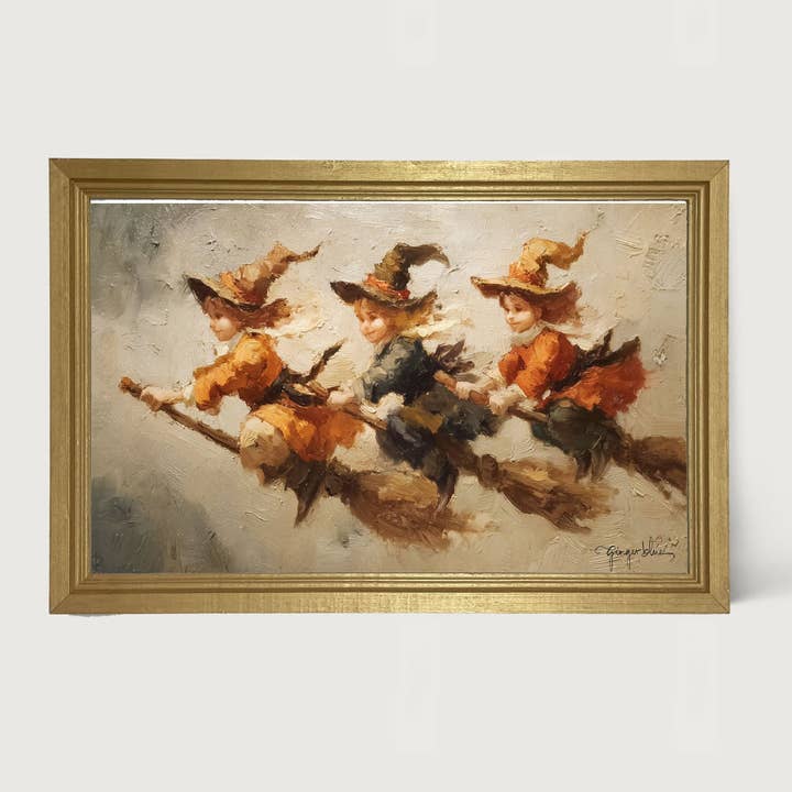 Three Witchy Children - Horizontal Frame for wholesale by ginger blue