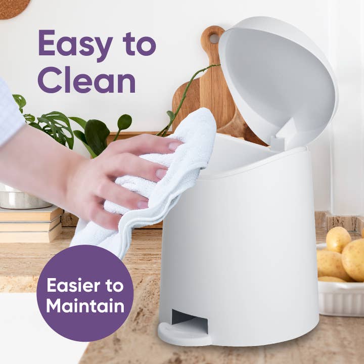 Superio Brand - Wholesale Trashcan/Trash Bin - Modern Design 3-Liter Trash Can, Step On-CS14