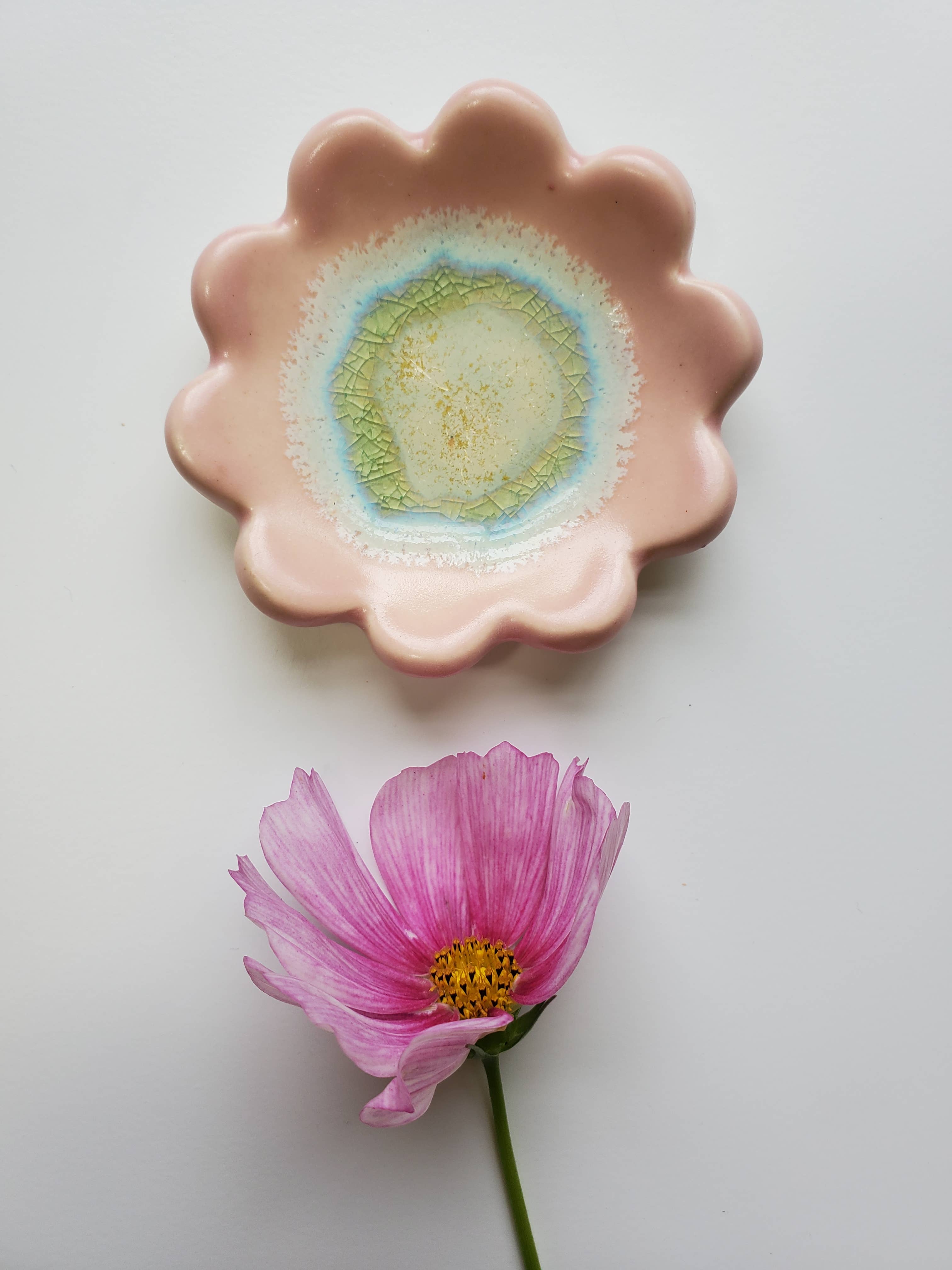 CURIOUS CLAY - Vendita all'ingrosso Portagioie - Piatto anello piccolo fiore15