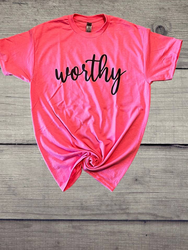 Worthy Women's Unique Bleached Graphic T-Shirt for wholesale by 478 Designs