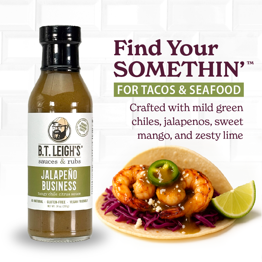 B.T. Leigh's Sauces & Rubs - Wholesale Hot Sauce - Jalapeño Business - Mango Chile Citrus Sauce - 14 oz Bottle2