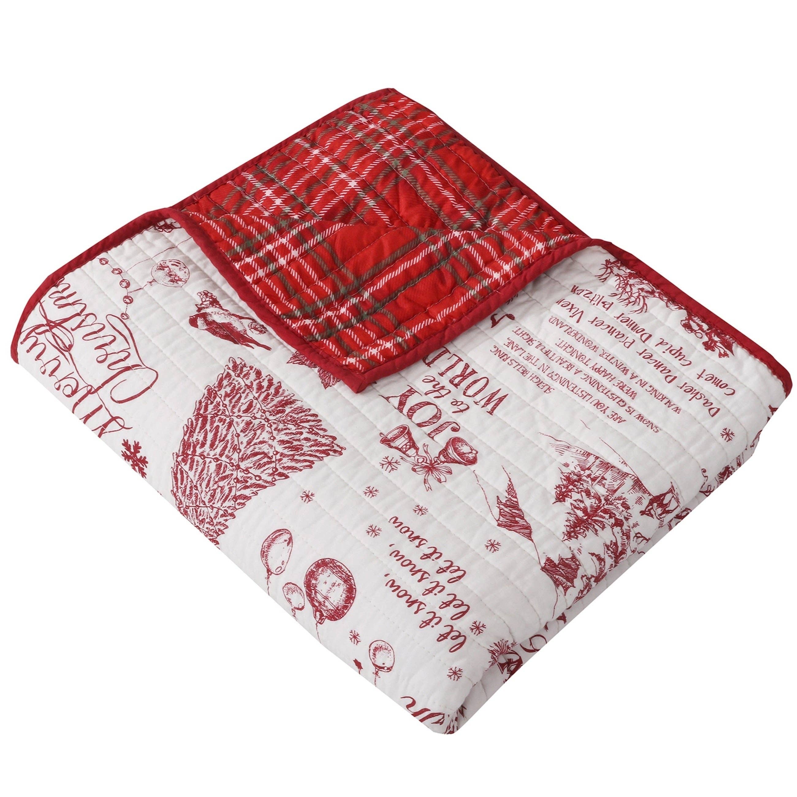 Levtex Home - Vente Plaids - Jeté matelassé de Noël1