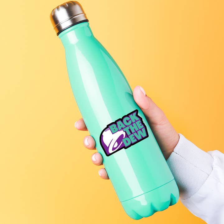 Frog Mustard Stickers - Wholesale Sticker - Back the Dew (Baja Blast) - Die Cut1