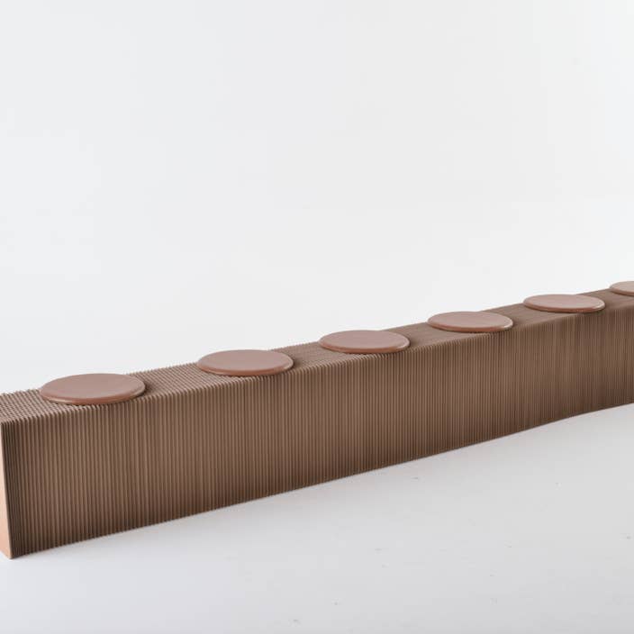 Paper Lounge - Wholesale Bench - Foldable Paper Bench - Brown3