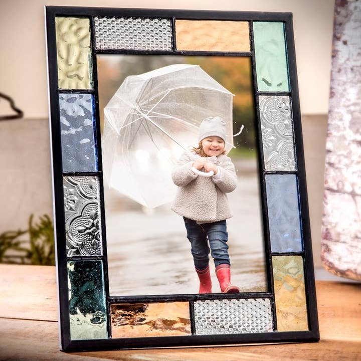 J Devlin Glass Art & Bert Anderson Collection - Wholesale Picture Frame - Colorful Stained Glass Picture Frame 5x7 4x6 Pic 412 Series