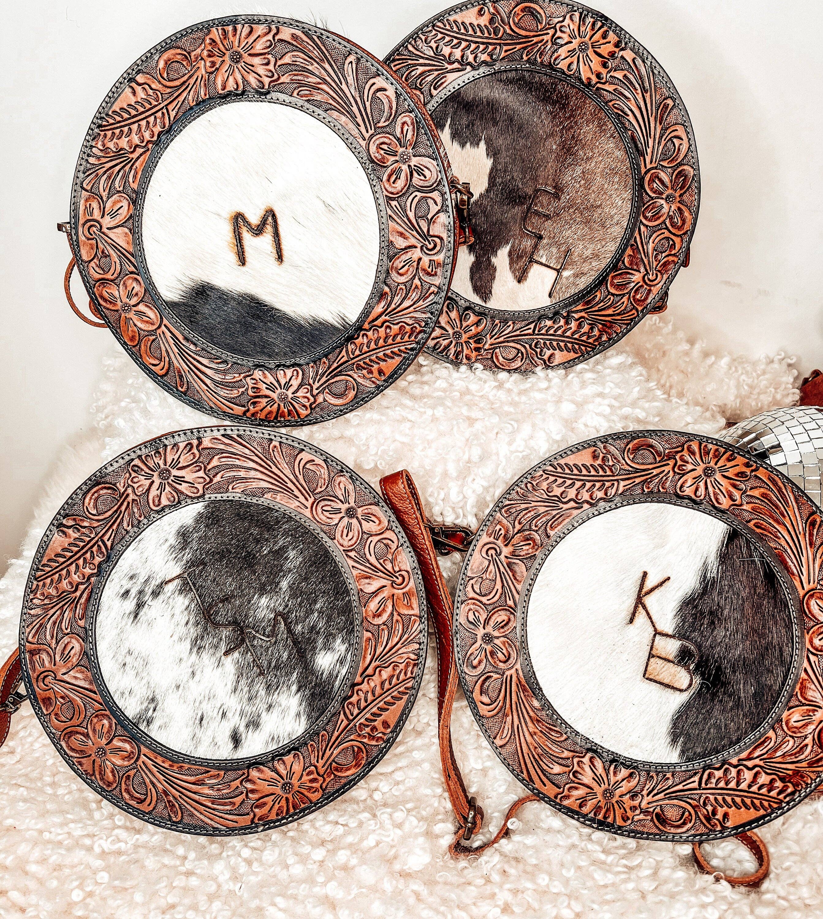 The Sterling Gypsy - Wholesale Slides - Women's - Custom Branded Cowhide Cork sole Sandal Flip Flop Slide Personalized with your initials or farm brand logo3