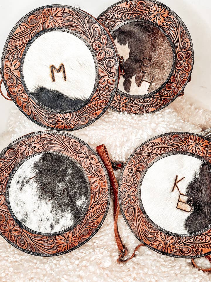 The Sterling Gypsy - Wholesale Slides – Women’s - Custom Branded Cowhide Cork sole Sandal Flip Flop Slide Personalized with your initials or farm brand logo3