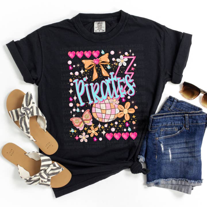 Pirates Preppy Mascot DTF Transfer for wholesale by Flawless Transfers