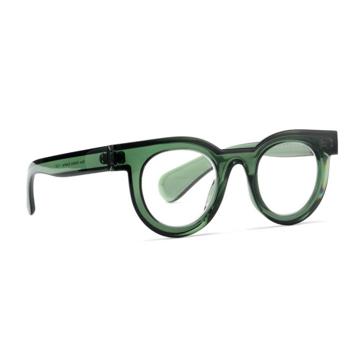 Ryan Simkhai Eyeshop - Wholesale Eyeglasses - Women's - ARTI | Transparent Green | Progressive Blue Light2