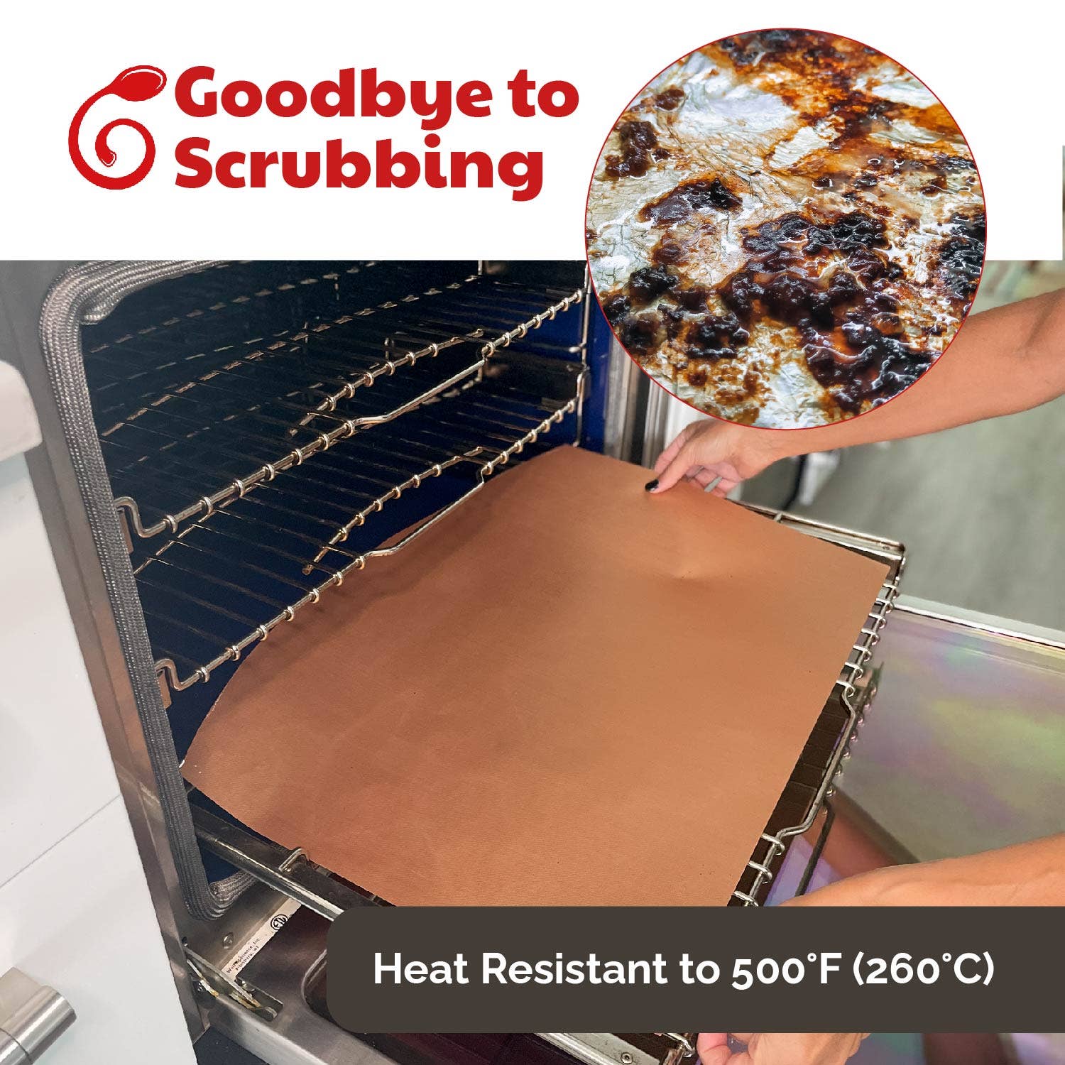 Cooks Innovations – Engroshandel Bageplade/-måtte – kobber Non Stick Ovn Liner6