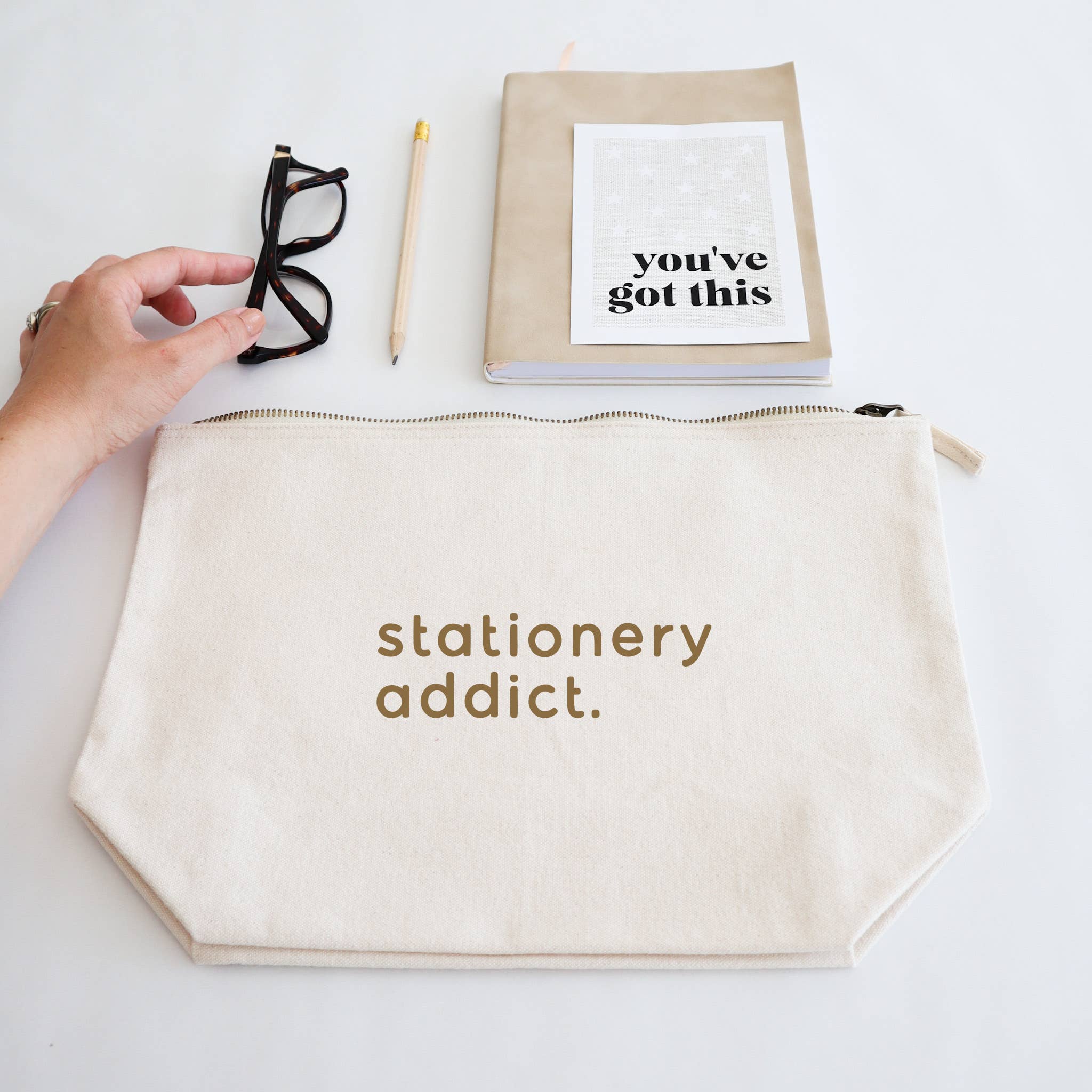 Word Up Creative - Wholesale Pencil Case/Pouch - Stationery addict zipped pouch organiser / pencil case bag2