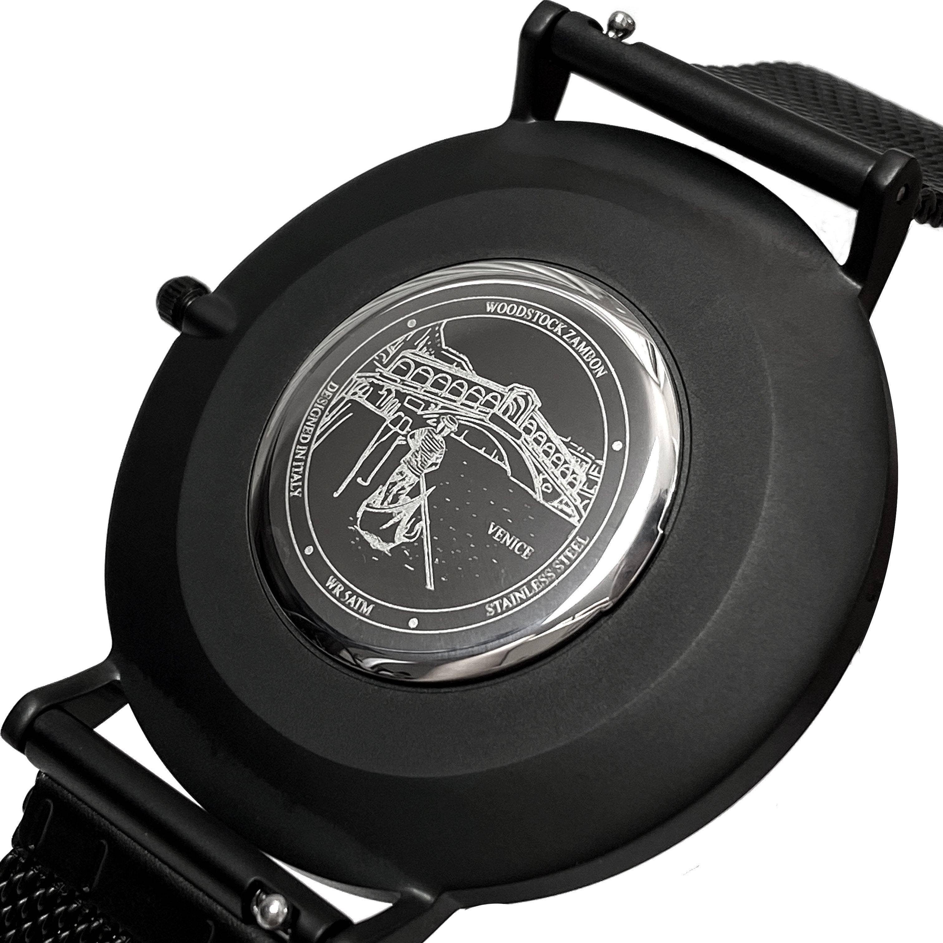 Woodstock Zambon – wholesale Wrist Watch – Unisex – Black Heart Waterproof Watch2