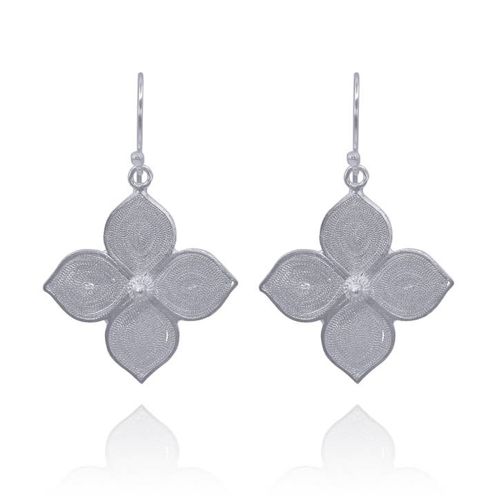 ORECCHINI MEDI IN ARGENTO CORNIOLO IN FILIGRANA per la vendita all'ingrosso da parte di Olmox - Fine Filigree Jewelry