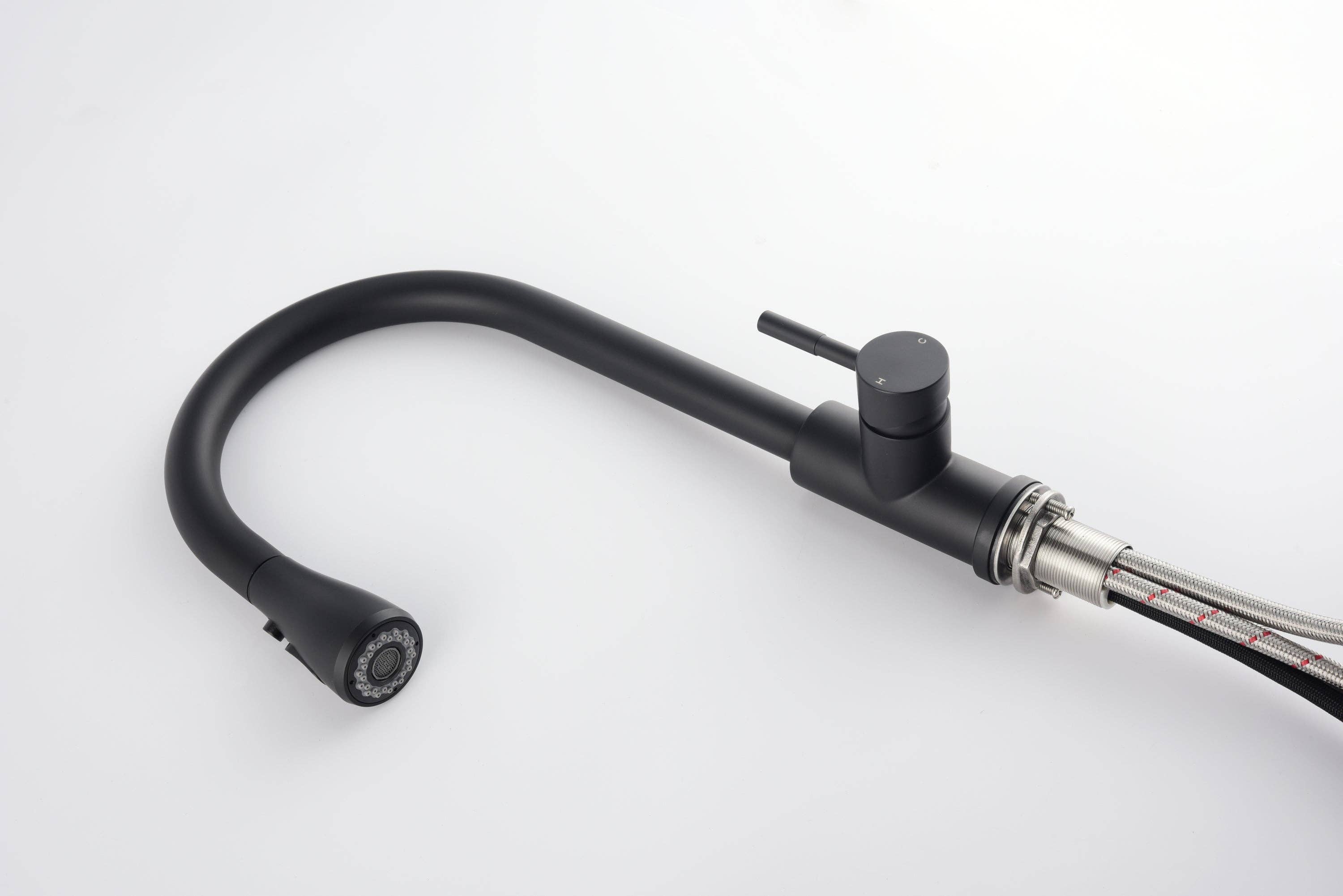 39F Inc. - Wholesale Kitchen Tool/Gadget - Matte Black Kitchen Faucet with Pull-Out Sprayer8