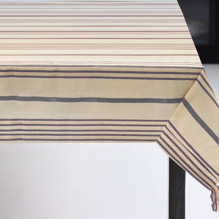 Soft Stripe Table Cloth 60x120 Grey for wholesale by Harman Inc