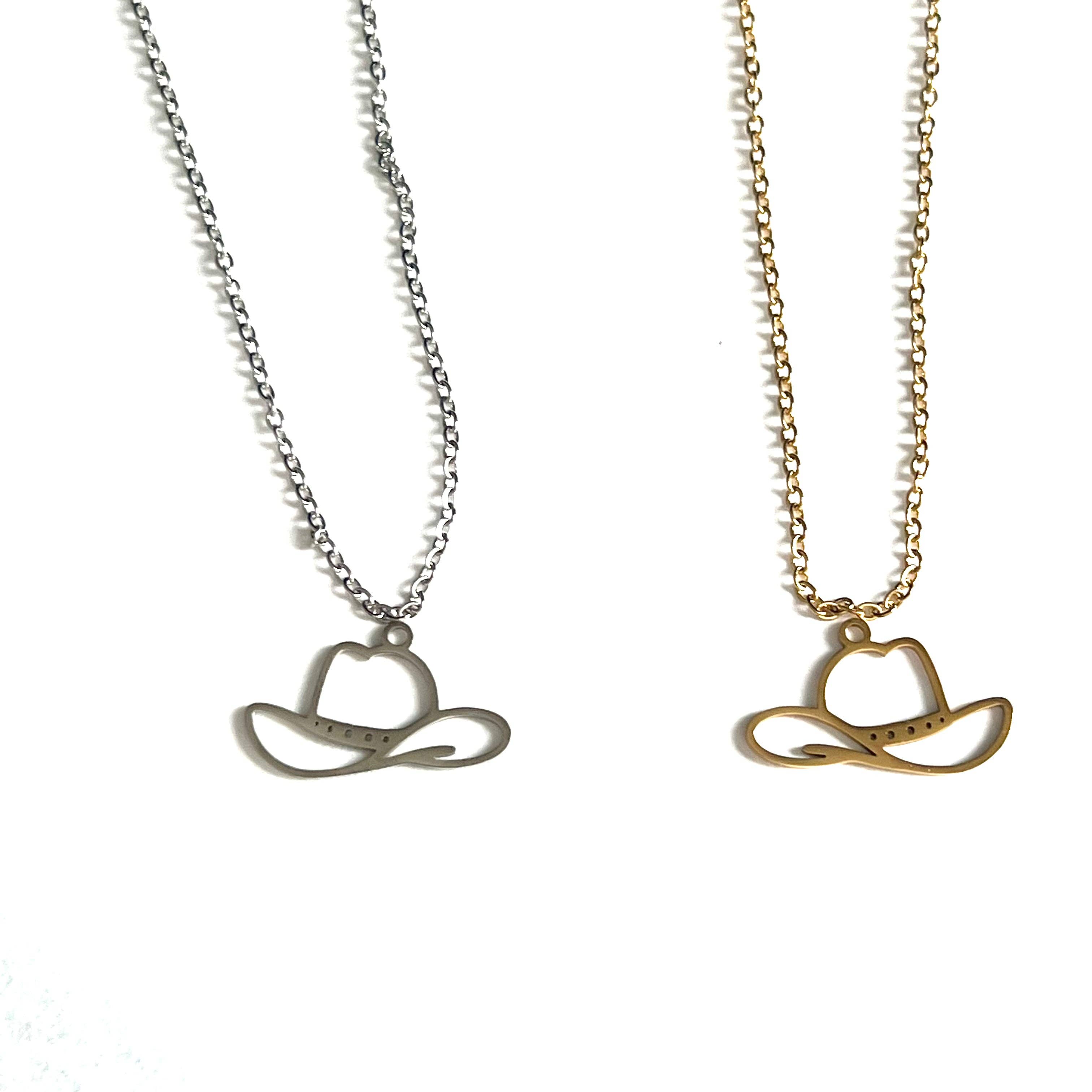 Royce and Oak - Wholesale Pendant/Charm Necklace - Geometric Western Hat Necklace0