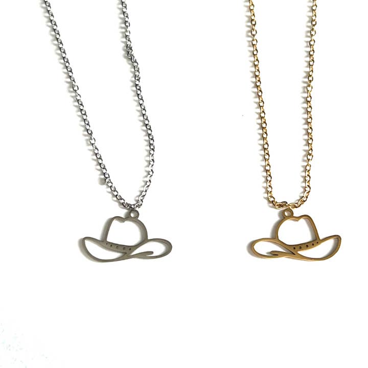 Royce and Oak - Wholesale Pendant/Charm Necklace - Geometric Western Hat Necklace