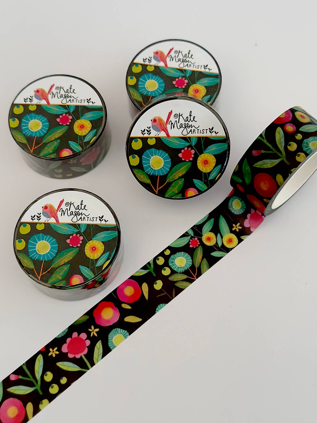 Kate Mason Artist - Wholesale Washi tape - Floral Bright WASHI TAPE1