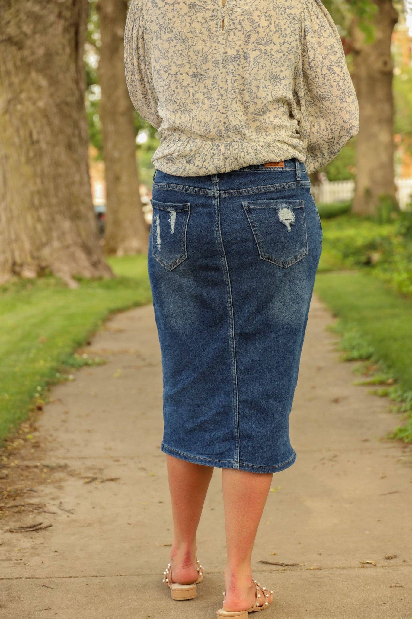 Ada Faye - Vendita all'ingrosso Gonna - Donna - Gonna in jeans Ada Faye, scura (allungata)4