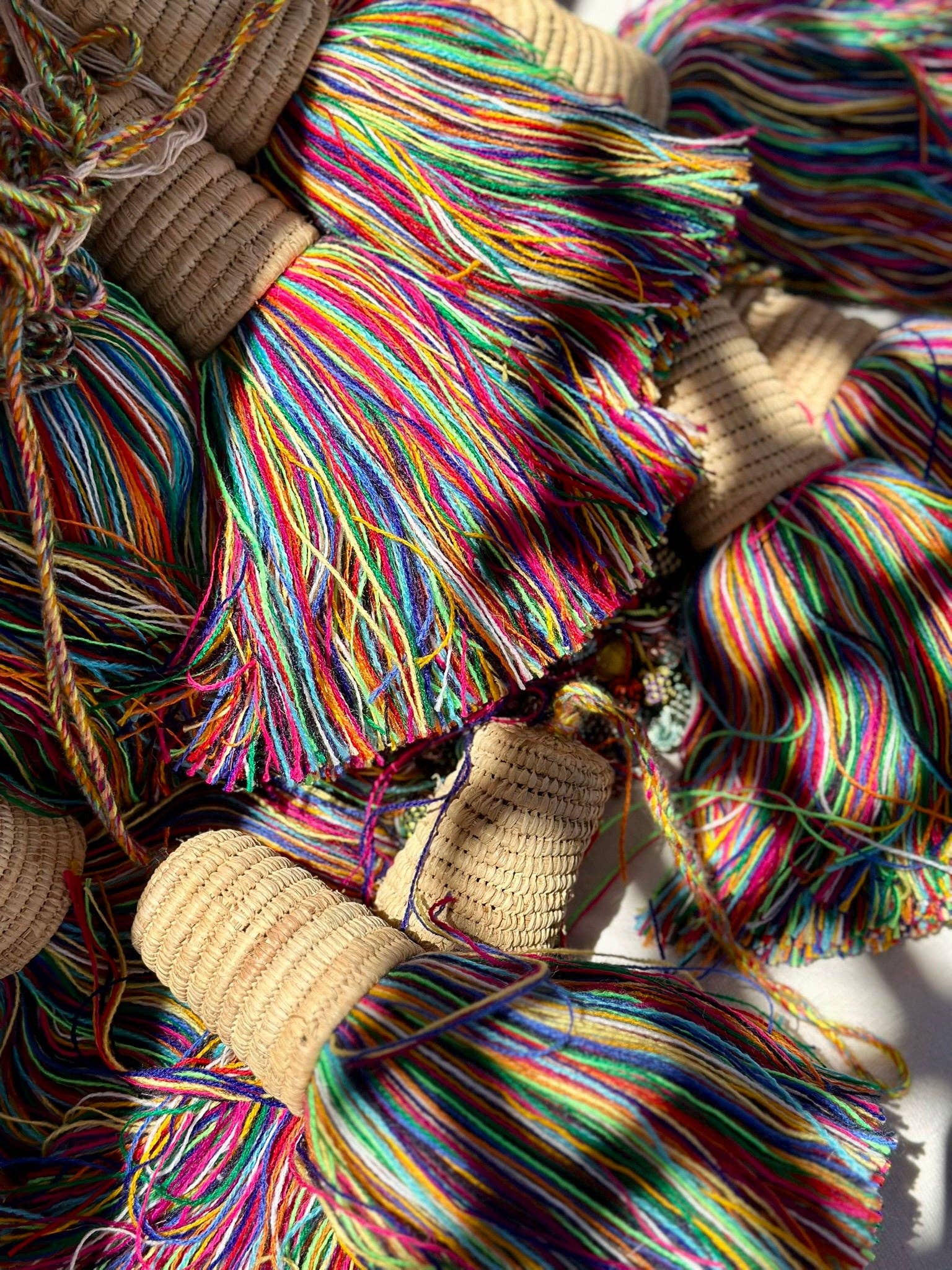 SOUK in the CITY - Wholesale Decorative Tassel/Wall Drop - XL Multi Tassel with Raffia Cup11
