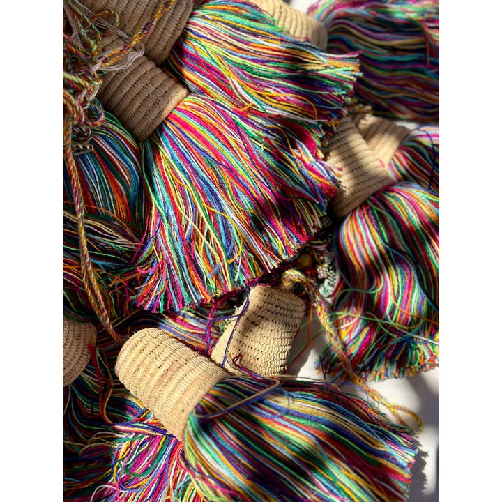 SOUK in the CITY - Wholesale Decorative Tassel/Wall Drop - XL Multi Tassel with Raffia Cup11