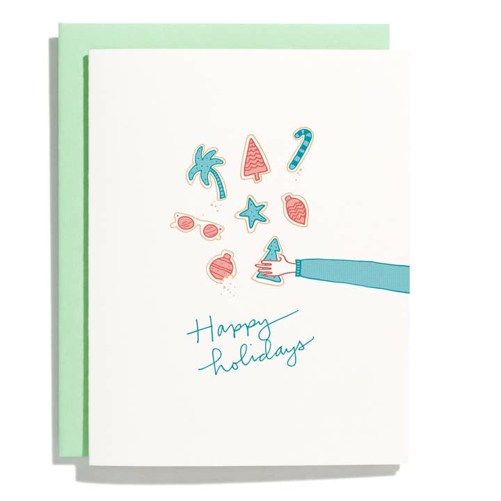 Holiday Cookies - Letterpress Greeting Card for wholesale by Shorthand Press